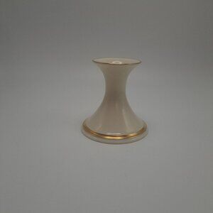 Lenox Eternal Fine China Taper Candle Holder Gold Trim